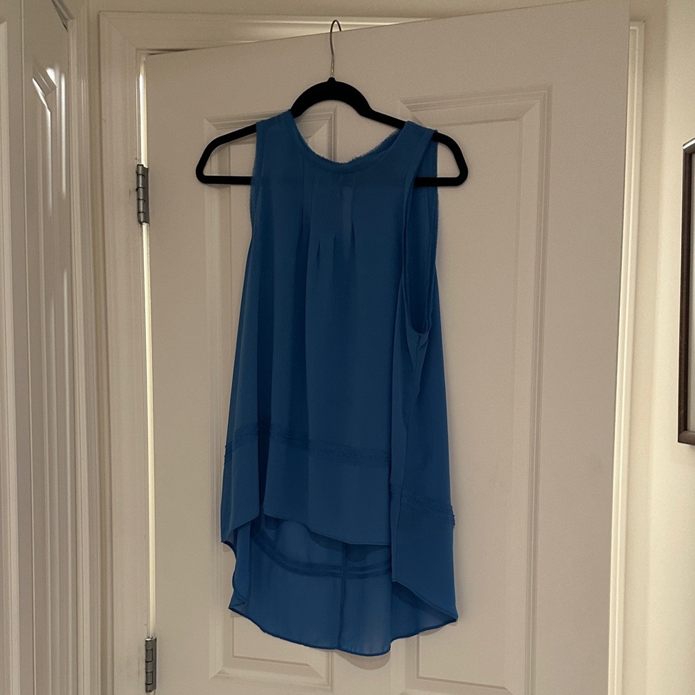 Elegant Blue Sleeveless Top
